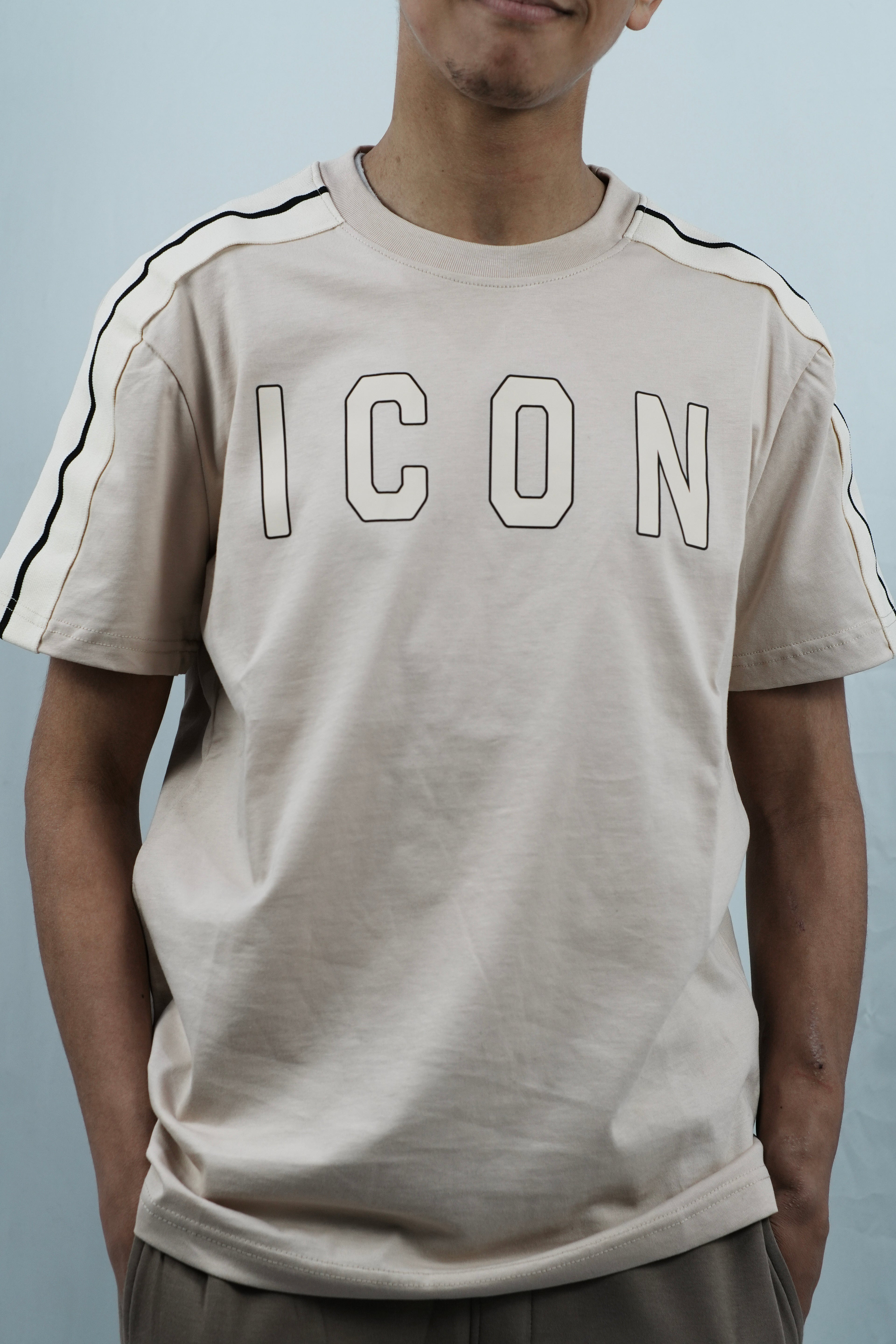 ICON Beige Logo T-Shirt