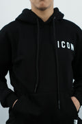 ICON Black Hoddie Logo