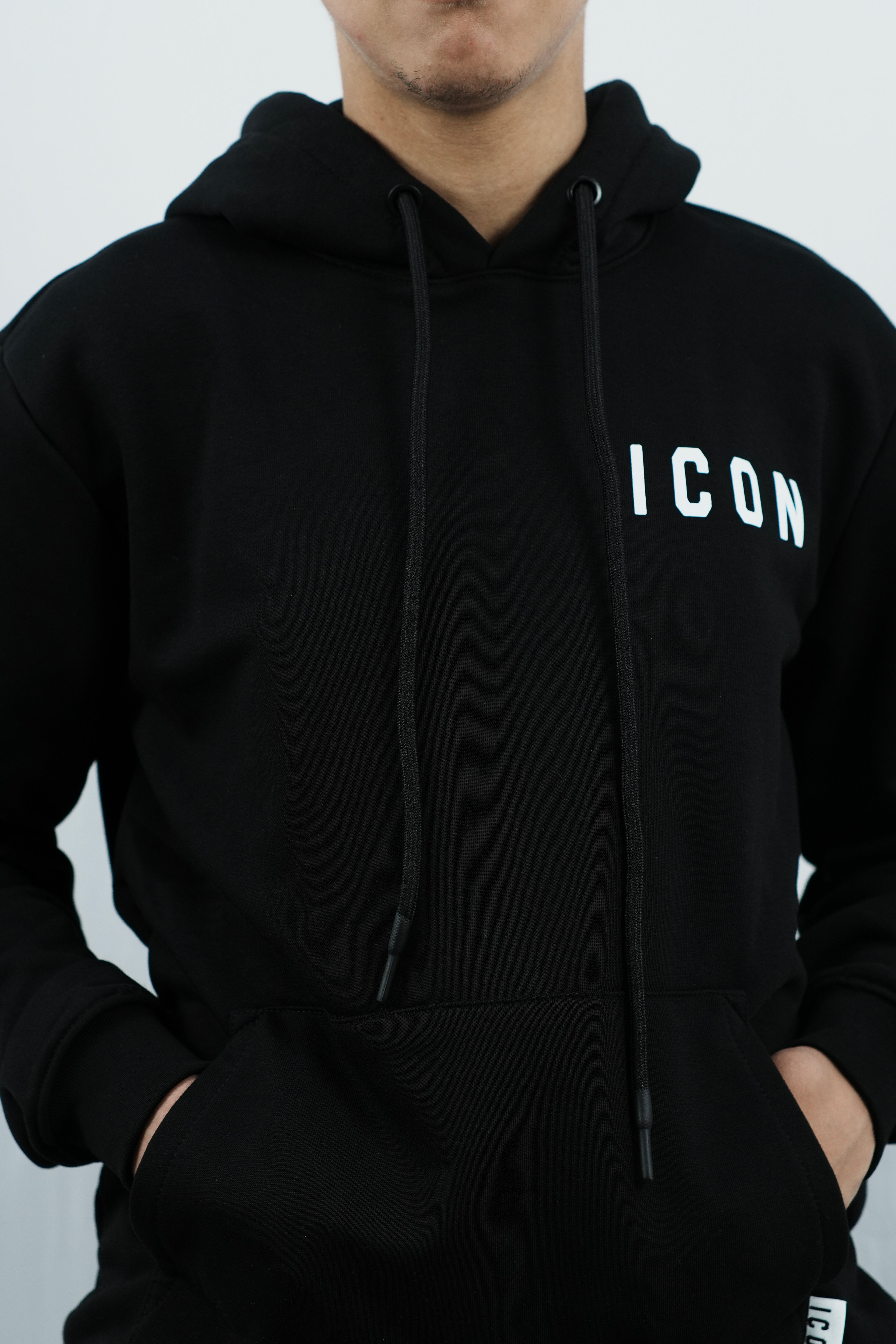 ICON Black Hoddie Logo