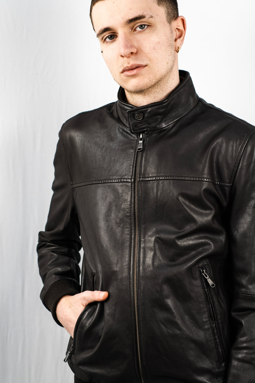YES•ZEE Leather Bomber