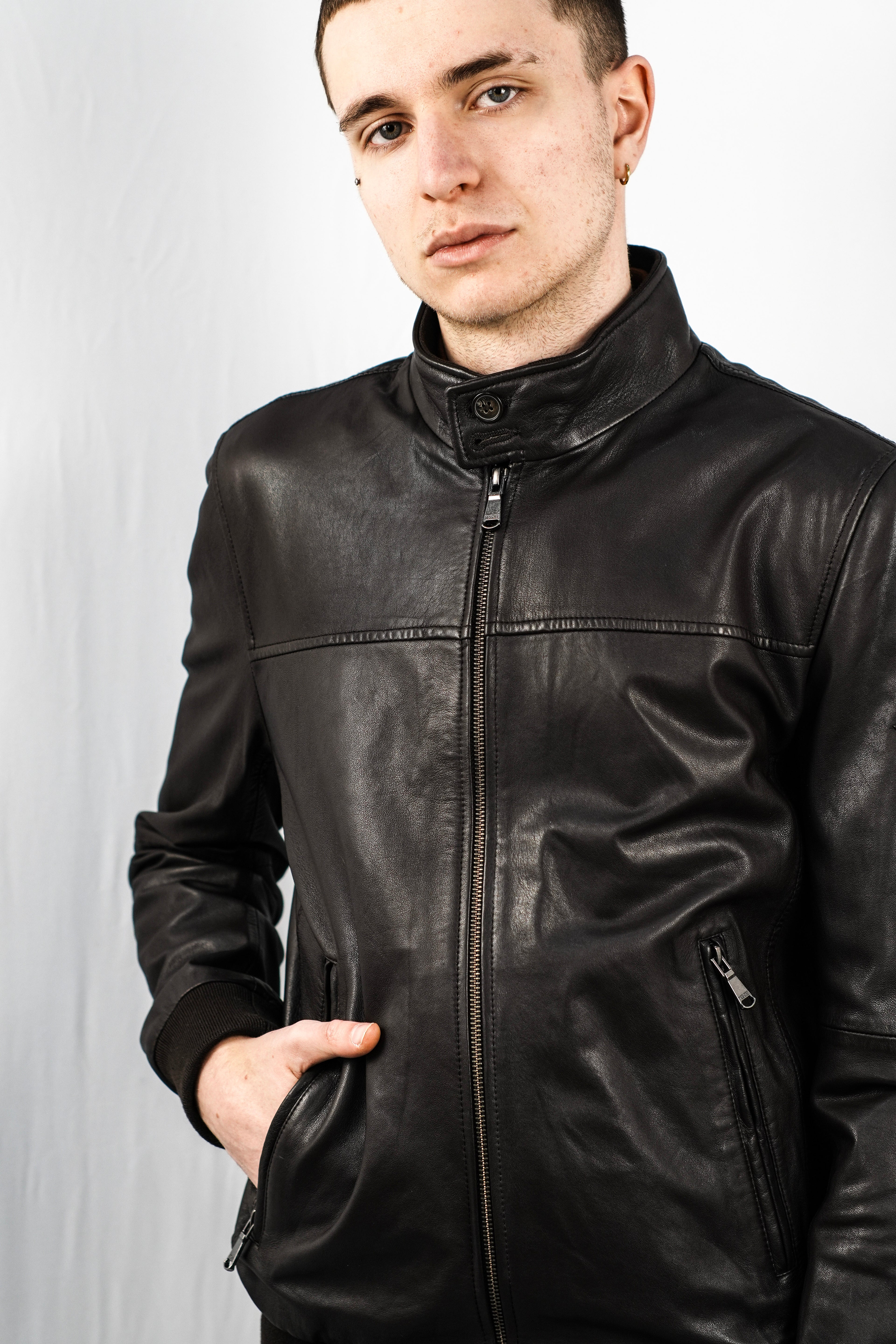 YES•ZEE Leather Bomber
