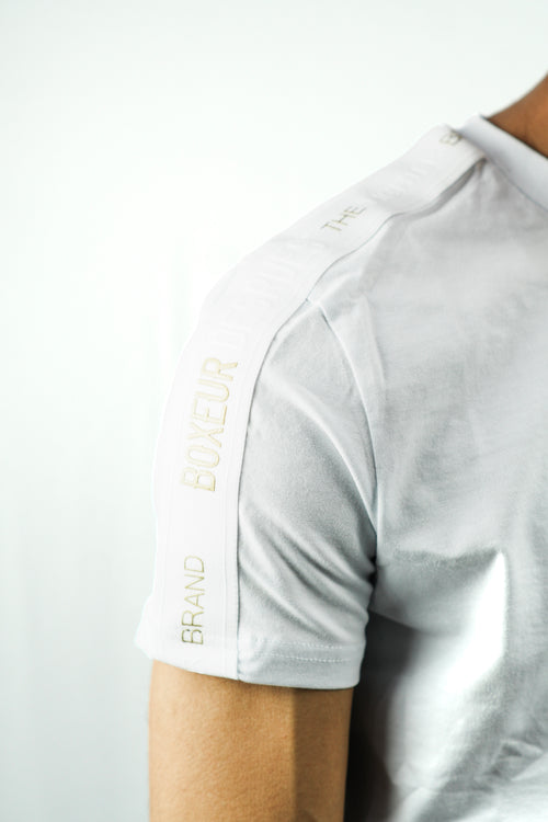 BOXEUR Gold Shoulder Logo T-Shirt