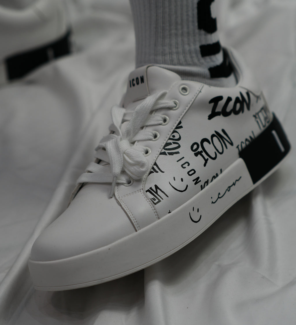 ICON White Graffiti Shoes